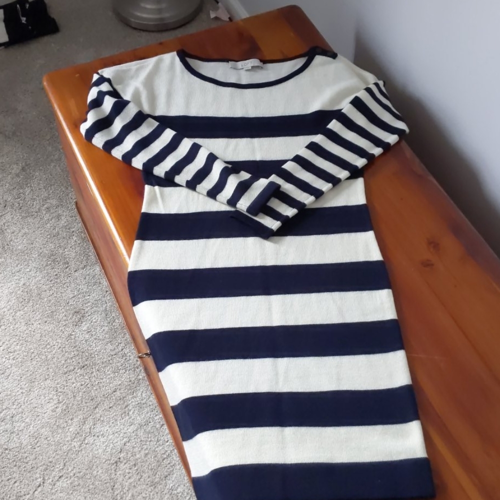 Striped sweater dress